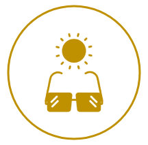 Sunglasses with sun icon
