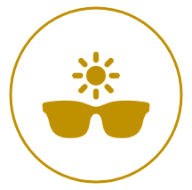 Sunglasses with sun icon